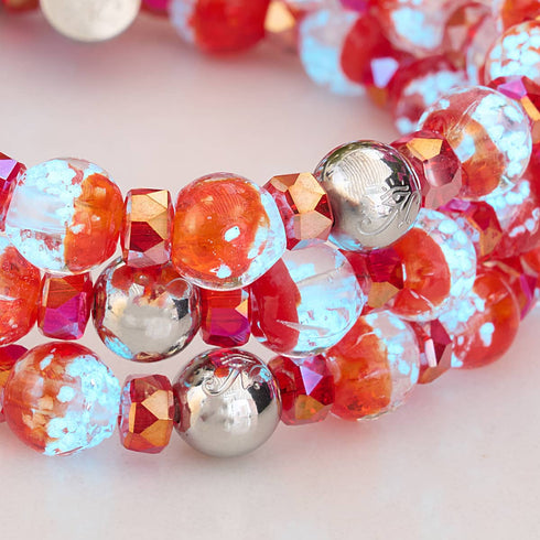 Boreale Flamme | Firefly Glas Schneekugel Armband